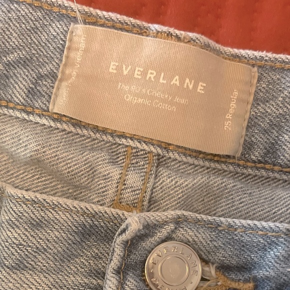 Everlane The 90’s Cheeky Jean Vintage Sun Bleached Blue Jeans, Size 25R - Picture 5 of 12